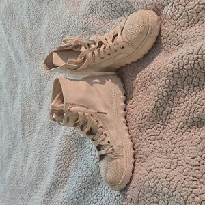 Lightly worn Camper Lab Michelin Ground Ankle Boots Canvas Lace-Up Boots.